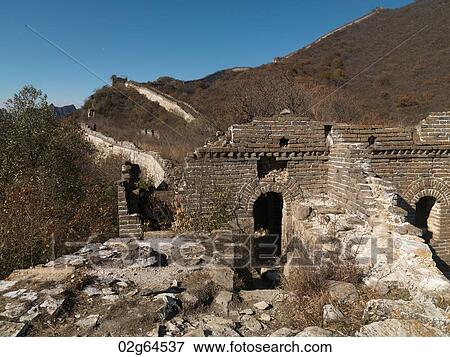 Mutianyu section of the Great Wall of China, Beijing, China View Large Photo Image Stock Photo - Mutianyu section of the Great Wall of China, Beijing, China. Fotosearch
