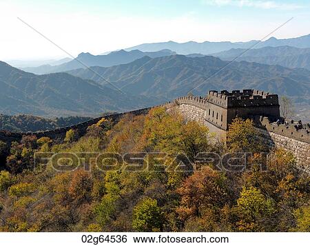 Mutianyu section of the Great Wall of China, Beijing, China View Large Photo Image Stock Photograph - Mutianyu section of the Great Wall of China, Beijing, China. Fotosearch