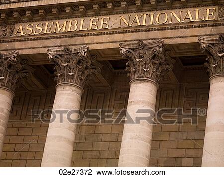 Stock Image - National Asssembly Parliament Buildings in Paris France. Fotosearch