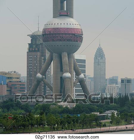Stock Photography - Oriental Pearl Tower, Pudong, Shanghai, China. Fotosearch