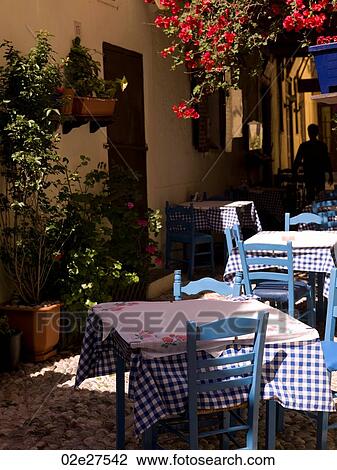 Outdoor café in Rhodes Greece View Large Photo Image Stock Image - Outdoor café in Rhodes Greece. Fotosearch