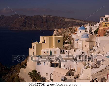 Overview of buildings in Santorini Greece View Large Photo Image Stock Photo - Overview of buildings in Santorini Greece. Fotosearch
