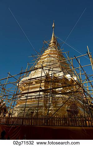 Pagoda under renovation at Wat Phrathat Doi Suthep, Chiang Mai, Thailand View Large Photo Image Stock Image - Pagoda under renovation at Wat Phrathat Doi Suthep, Chiang Mai, Thailand. Fotosearch