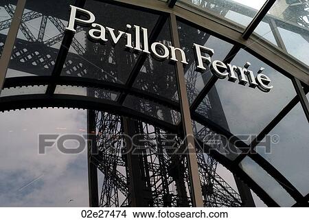 Pavillon Ferrie sign in Paris France View Large Photo Image Picture - Pavillon Ferrie sign in Paris France. Fotosearch