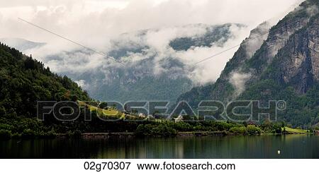 Reflection of mountains on water, Granvinsvatnet, Granvin, Hordaland County, Norway View Large Photo Image Stock Photo - Reflection of mountains on water, Granvinsvatnet, Granvin, Hordaland County, Norway. Fotosearch