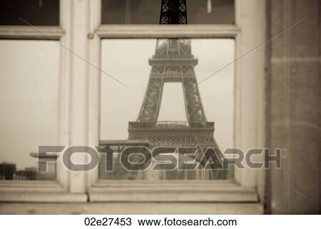 Reflection of the Eiffel Tower in Paris france View Large Photo Image Stock Image - Reflection of the Eiffel Tower in Paris france. Fotosearch