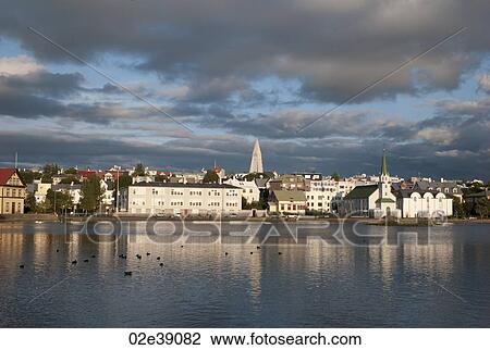 Reykjavik harbour, reflections in the ocean water View Large Photo Image Stock Image - Reykjavik harbour, reflections in the ocean water. Fotosearch