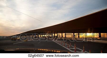 Road leading towards the Beijing Capital International Airport, Beijing, China View Large Photo Image Stock Photo - Road leading towards the Beijing Capital International Airport, Beijing, China. Fotosearch