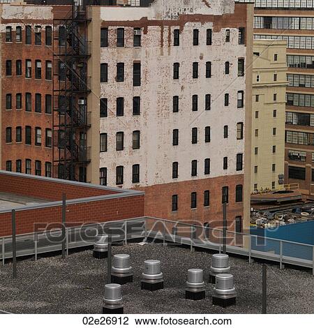 Rooftop of a building in Manhattan, New York City, U. S. A. View Large Photo Image Stock Image - Rooftop of a building in Manhattan, New York City, U. S. A.. Fotosearch