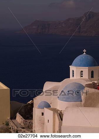 Rooftops of buildings in Santorini Greece View Large Photo Image Picture - Rooftops of buildings in Santorini Greece. Fotosearch