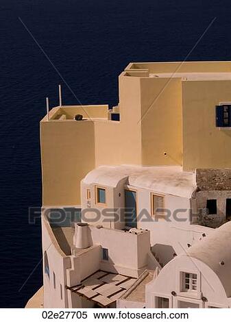 Rooftops of buildings in Santorini Greece View Large Photo Image Stock Photography - Rooftops of buildings in Santorini Greece. Fotosearch