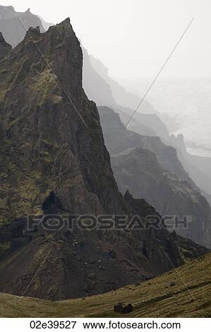Rugged mountainous terrain of South Iceland View Large Photo Image Stock Photo - Rugged mountainous terrain of South Iceland. Fotosearch