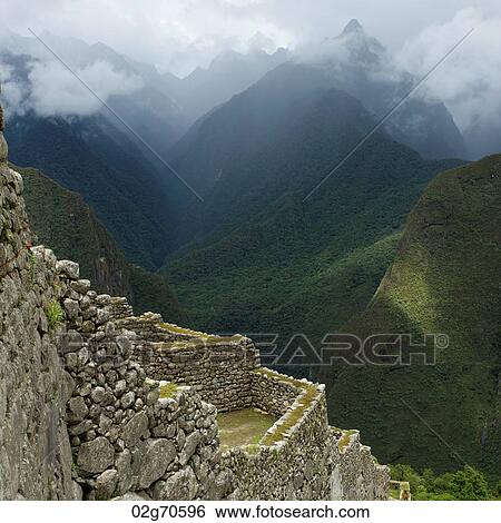 Stock Photograph - Ruins of The Lost City of The Incas, Machu Picchu, Cusco Region, Peru. Fotosearch