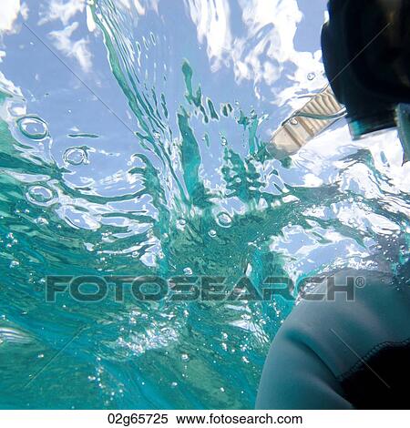 Scuba diver swimming underwater, Gardner Bay, Espanola Island, Galapagos Islands, Ecuador View Large Photo Image Stock Photography - Scuba diver swimming underwater, Gardner Bay, Espanola Island, Galapagos Islands, Ecuador. Fotosearch