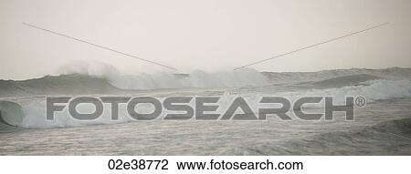 Stock Image - Seascape along Mal Pais coastline in San Jose Costa Rica. Fotosearch