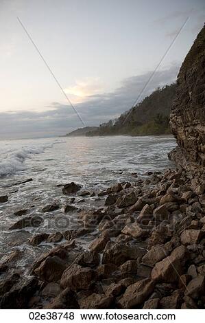 Seascape along Mal Pais coastline in San Jose Costa Rica View Large Photo Image Stock Photo - Seascape along Mal Pais coastline in San Jose Costa Rica. Fotosearch