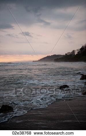 Seascape along Mal Pais coastline in San Jose Costa Rica View Large Photo Image Stock Photo - Seascape along Mal Pais coastline in San Jose Costa Rica. Fotosearch