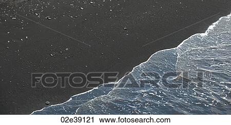 Seascape, waves breaking alond the sandy shore View Large Photo Image Stock Image - Seascape, waves breaking alond the sandy shore. Fotosearch