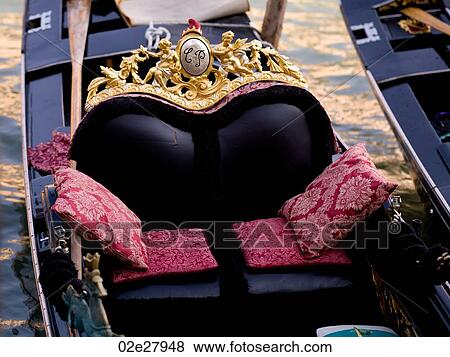 Seating on a gondola in Venice View Large Photo Image Stock Photo - Seating on a gondola in Venice. Fotosearch