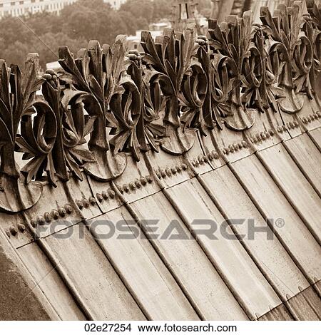 Side of rooftop in Paris France View Large Photo Image Picture - Side of rooftop in Paris France. Fotosearch