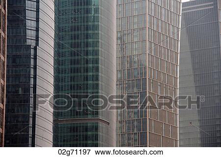 Skyscrapers in a city, Lujiazui, Pudong, Shanghai, China View Large Photo Image Stock Photo - Skyscrapers in a city, Lujiazui, Pudong, Shanghai, China. Fotosearch