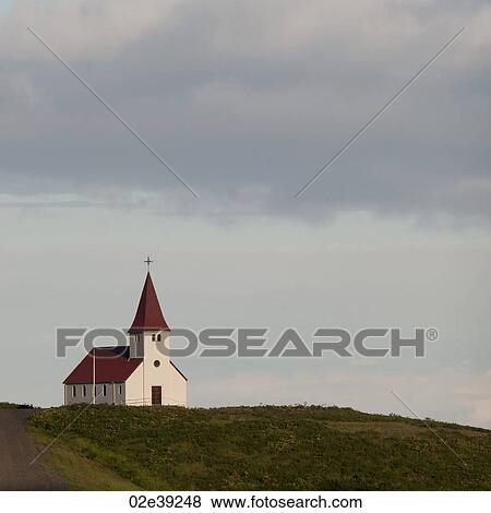 Solitary church on hilltop View Large Photo Image Stock Photo - Solitary church on hilltop. Fotosearch