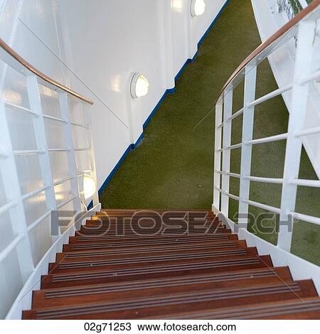 Staircase of a cruise ship Silver Shadow, East China Sea View Large Photo Image Stock Image - Staircase of a cruise ship Silver Shadow, East China Sea. Fotosearch