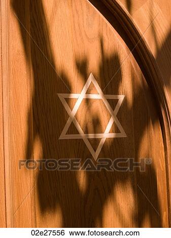 Stock Photograph - Star of David on wall of Synagogue in Rhodes Greece. Fotosearch