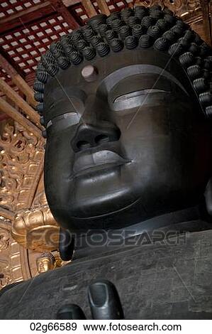 Stock Photo - Statue of Buddha in Todaiji Temple, Nara, Japan. Fotosearch