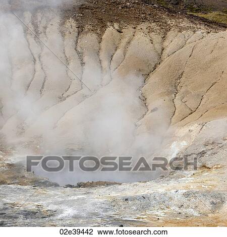 Steaming geological geothermal mineral pool, erosion View Large Photo Image Stock Image - Steaming geological geothermal mineral pool, erosion. Fotosearch