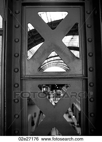 Steel beams of interior of Musee d'Orsay View Large Photo Image Stock Photograph - Steel beams of interior of Musee d'Orsay. Fotosearch