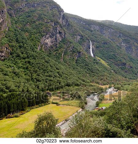 Stream flowing through a landscape, Norway View Large Photo Image Stock Image - Stream flowing through a landscape, Norway. Fotosearch