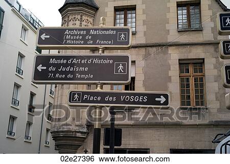 Street signs in Paris France View Large Photo Image Stock Photograph - Street signs in Paris France. Fotosearch