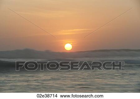 Picture - Sunset seascape in San Jose Costa Rica. Fotosearch
