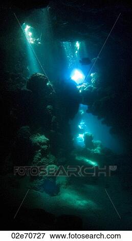 Stock Photo - Underwater cave scene. Fotosearch