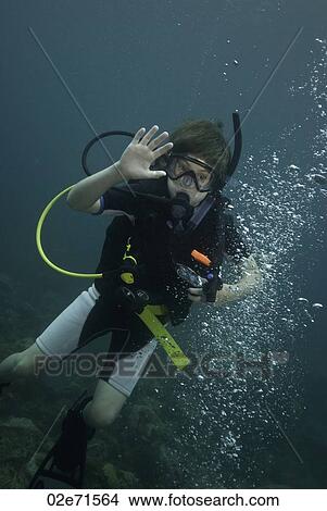 Underwater photography, scuba diver View Large Photo Image Picture - Underwater photography, scuba diver. Fotosearch