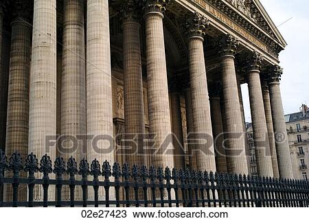 Stock Image - View of Patheon in Paris France. Fotosearch