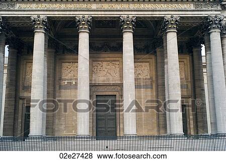 Stock Photo - View of Patheon in Paris France. Fotosearch