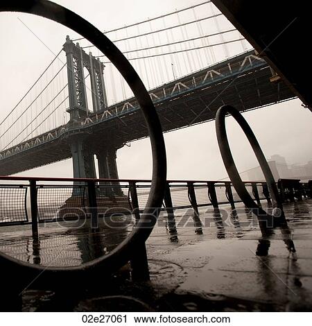 View of the Manhattan Bridge in Manhattan, New York City, U. S. A. View Large Photo Image Stock Image - View of the Manhattan Bridge in Manhattan, New York City, U. S. A.. Fotosearch