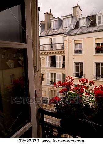 Stock Photo - View through window in Paris France. Fotosearch