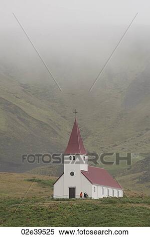 Vik Christian Church in rural Iceland View Large Photo Image Stock Photography - Vik Christian Church in rural Iceland. Fotosearch
