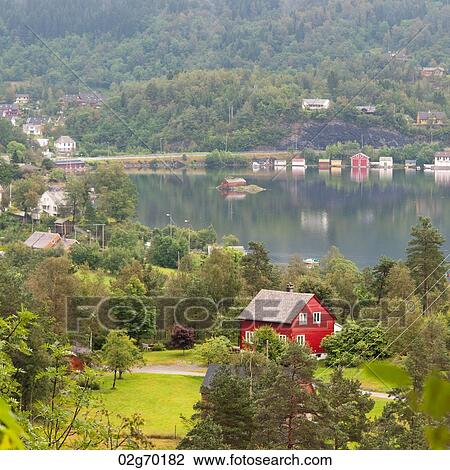 Village at the lakeside, Hardangervidda, Hardanger, Norway View Large Photo Image Stock Image - Village at the lakeside, Hardangervidda, Hardanger, Norway. Fotosearch