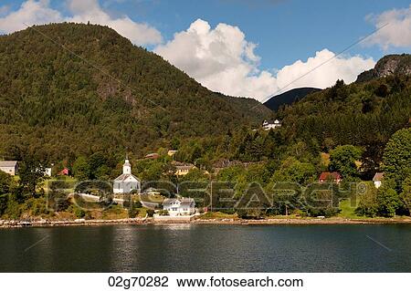 Village at waterfront, Sognefjord, Norway View Large Photo Image Stock Image - Village at waterfront, Sognefjord, Norway. Fotosearch