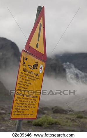 Warning sign in rural area of Iceland View Large Photo Image Stock Photograph - Warning sign in rural area of Iceland. Fotosearch