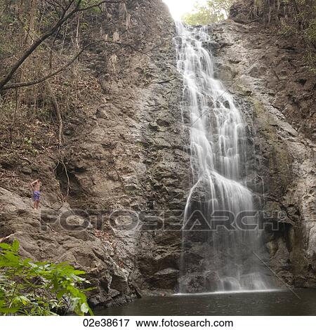 Waterfall in Costa Rica View Large Photo Image Stock Photo - Waterfall in Costa Rica. Fotosearch
