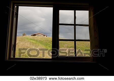 Window open to pasture with top of a dwelling visible over a hill View Large Photo Image Stock Image - Window open to pasture with top of a dwelling visible over a hill. Fotosearch
