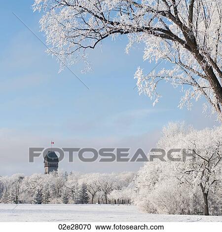 Stock Image - Winnipeg, Winter Frost. Fotosearch