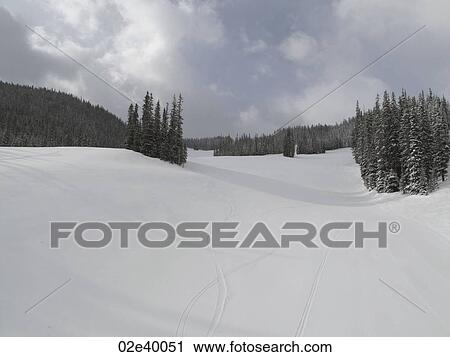 Stock Image - Winter landscape in Vail, Colorado. Fotosearch