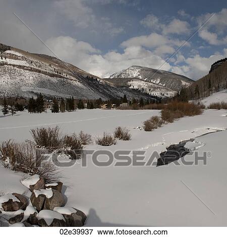 Winter landscape in Vail, Colorado View Large Photo Image Stock Photo - Winter landscape in Vail, Colorado. Fotosearch