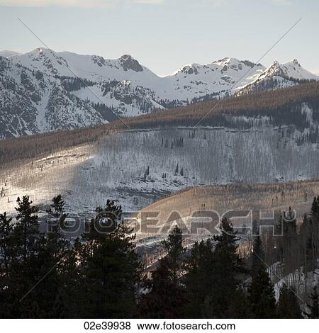 Winter landscape in Vail, Colorado View Large Photo Image Stock Photo - Winter landscape in Vail, Colorado. Fotosearch